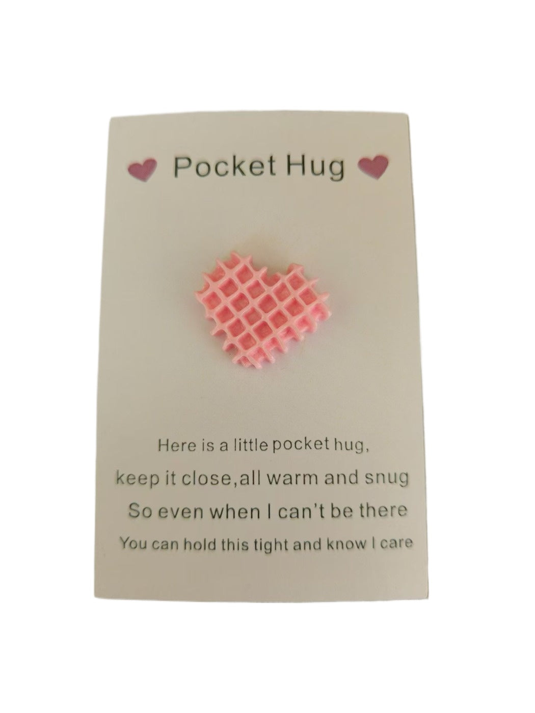 Taphug - Pocket Hug Unique Wafer Heart pocket hug card and keepsake token view 8