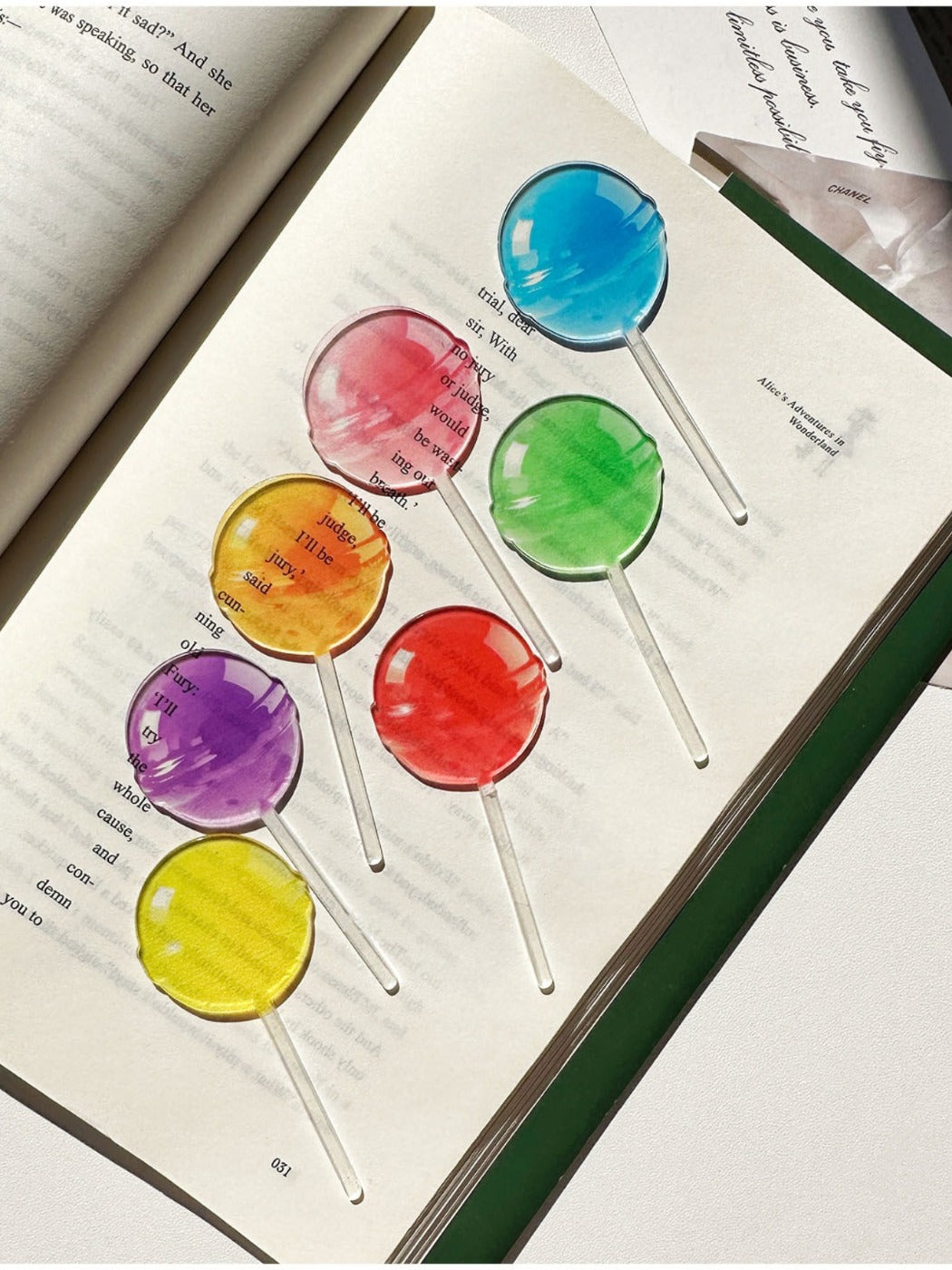 Markii - Cute Candy Color Lollipop Acrylic Bookmark