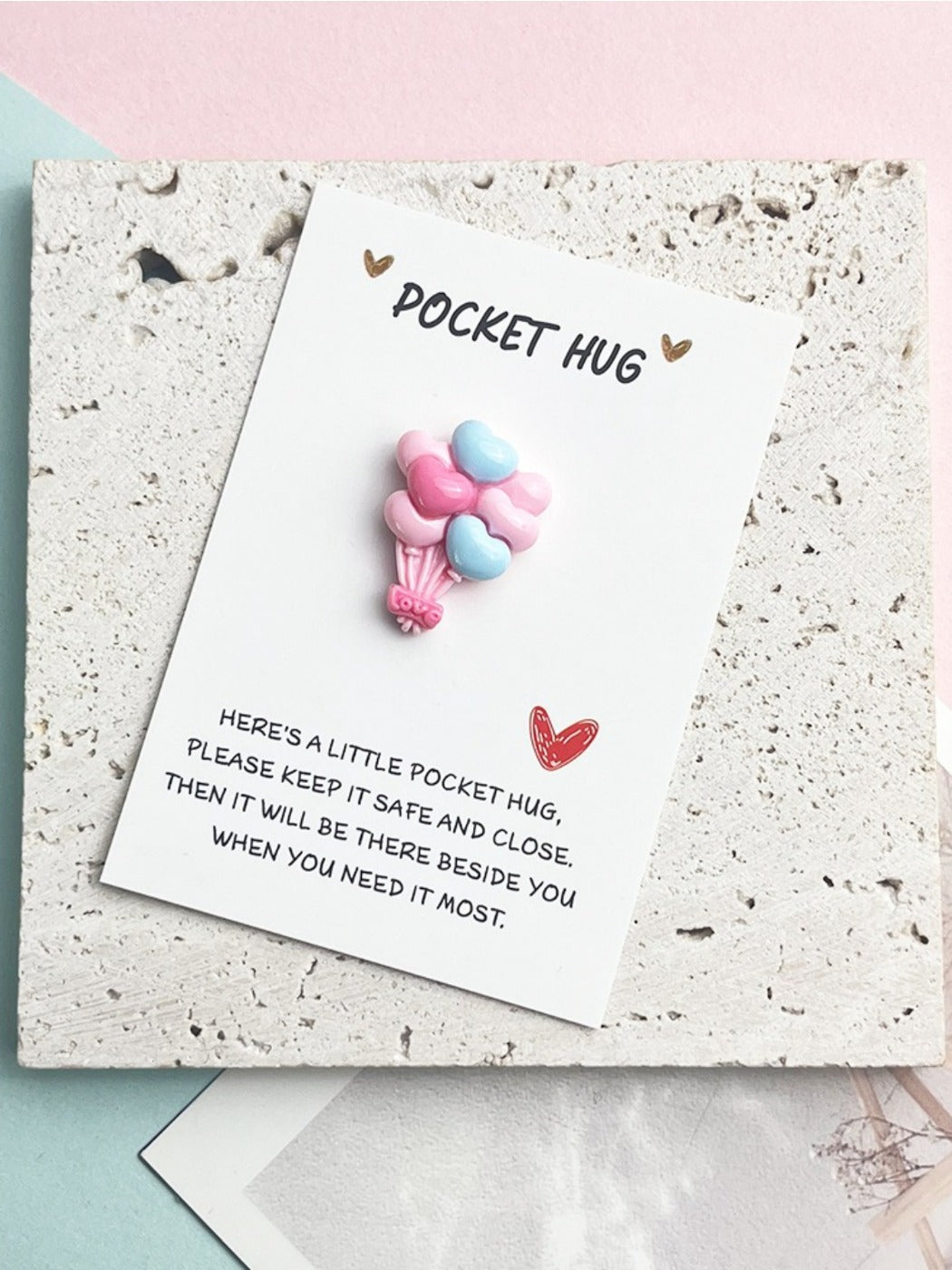 Taphug - Pocket Hug Hot Air Balloon Love pocket hug card and keepsake token view 9