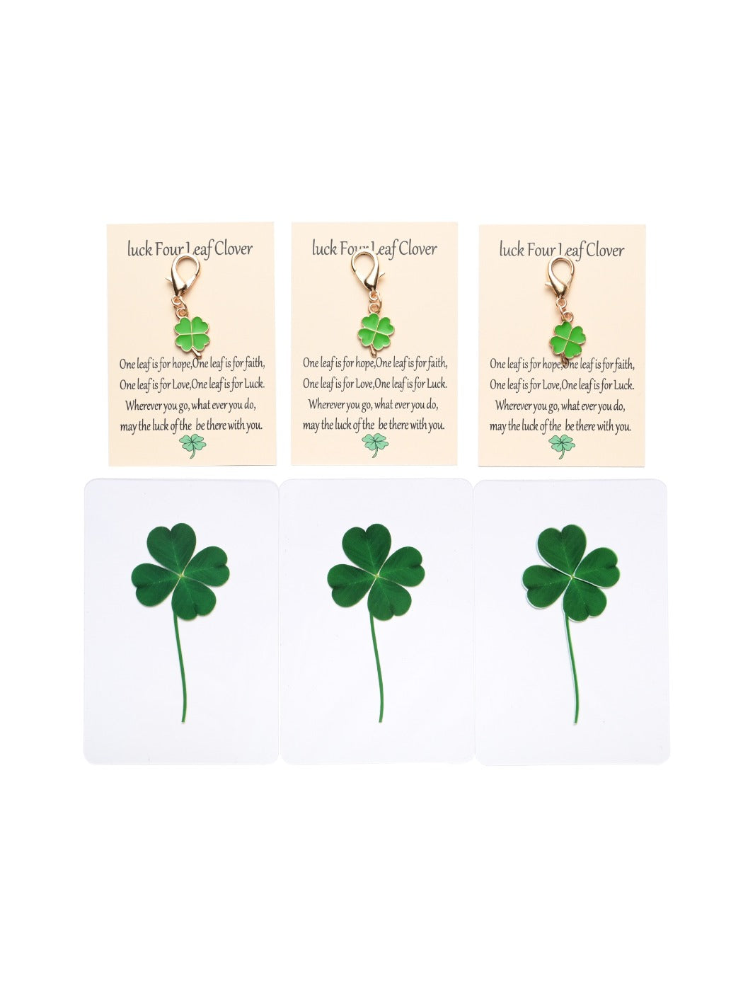 Taphug - Leaf Clover Keychain for Good Luck