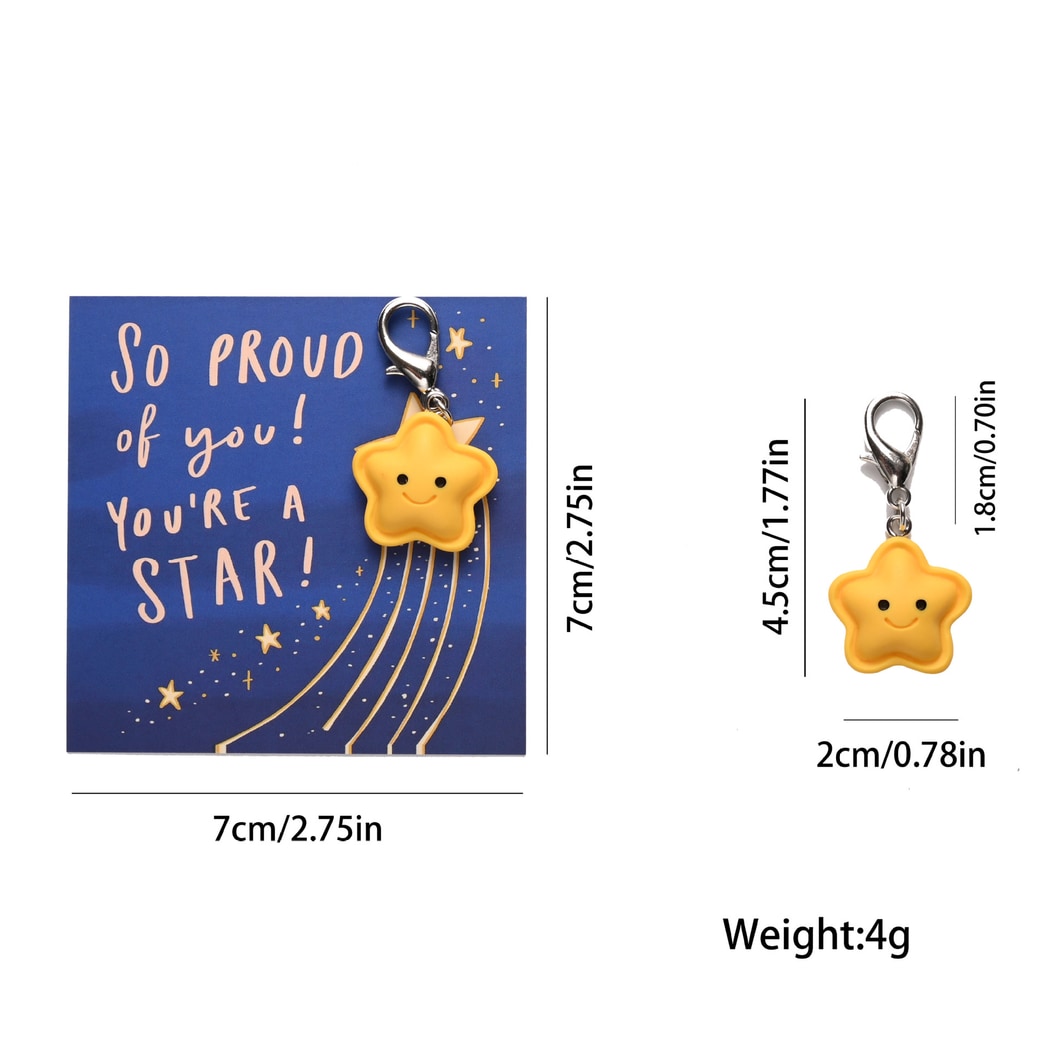 Taphug - Pocket Hug Smiley Face Star Keychain