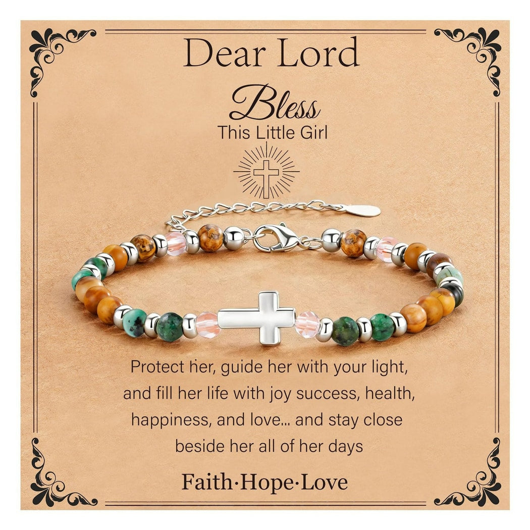 Emora - Retro Cross Decoration Beaded Bracelet