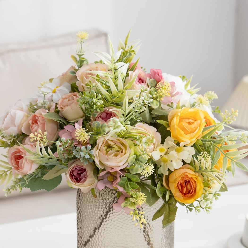Roselle - Decorative Peony Blooms Artificial Flowers