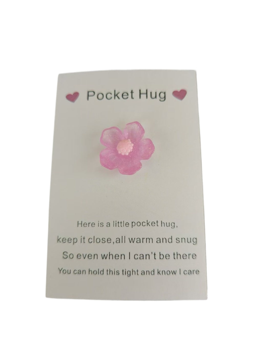 Taphug - Pocket Hug Peach Blossom pocket hug card and keepsake token view 7