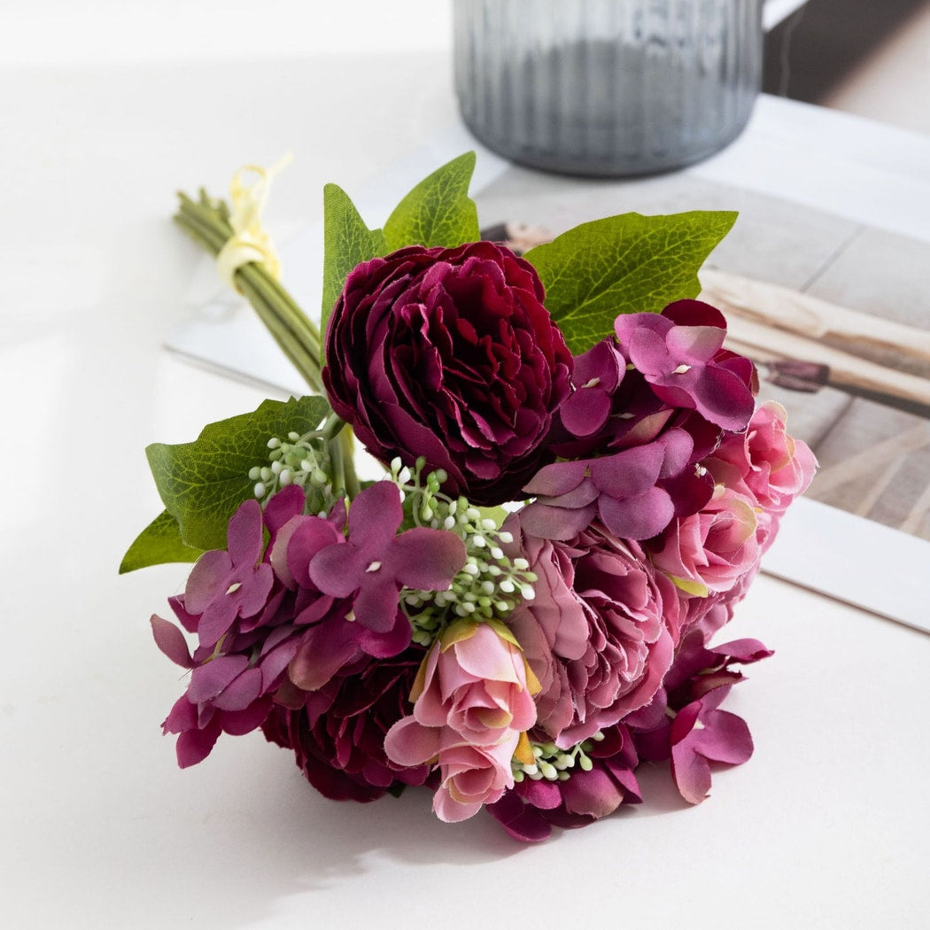 Roselle - Rose and Hydrangea Artificial Bouquet
