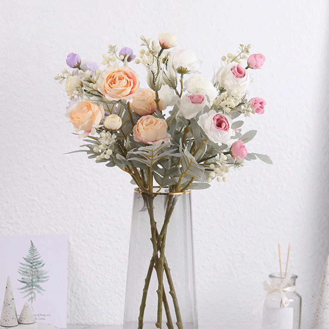 Roselle - Realistic Artificial Rose Bouquet