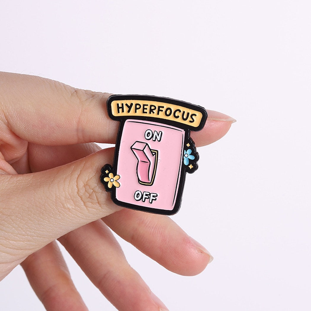 Pinori - Retro Switch Slogan Decorative Pin