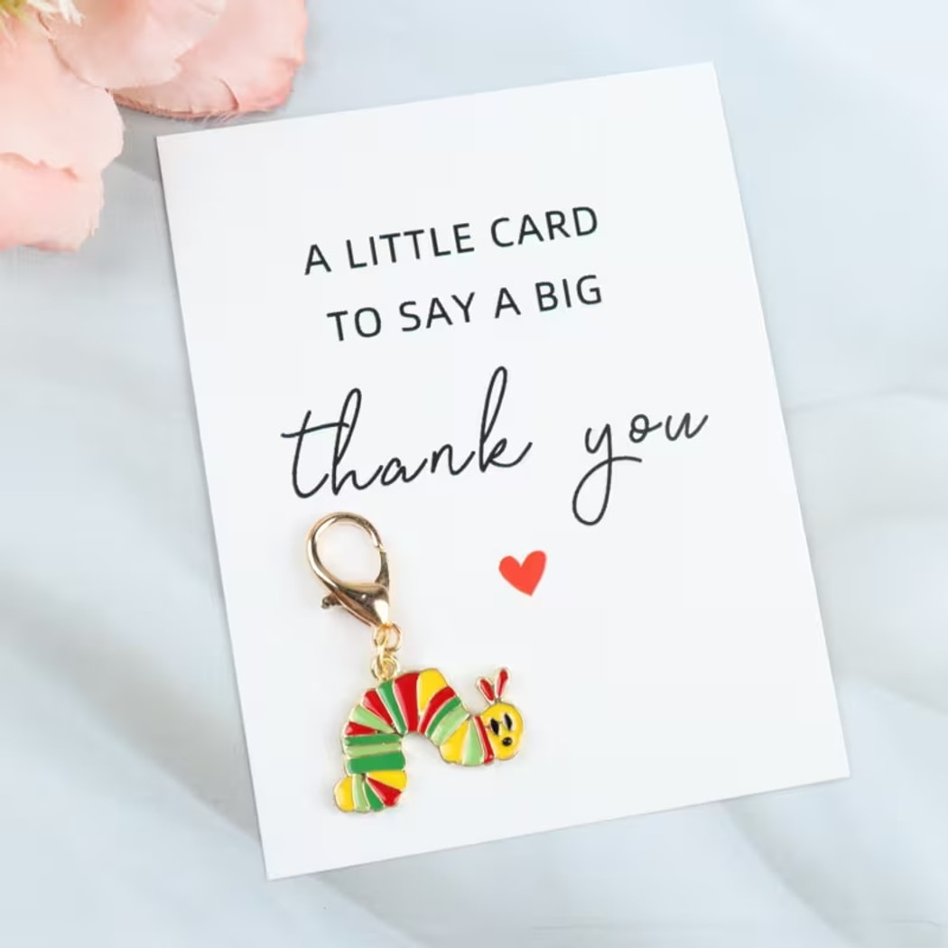 Taphug - Pocket Hug Colorful Caterpillar Charm Keychain