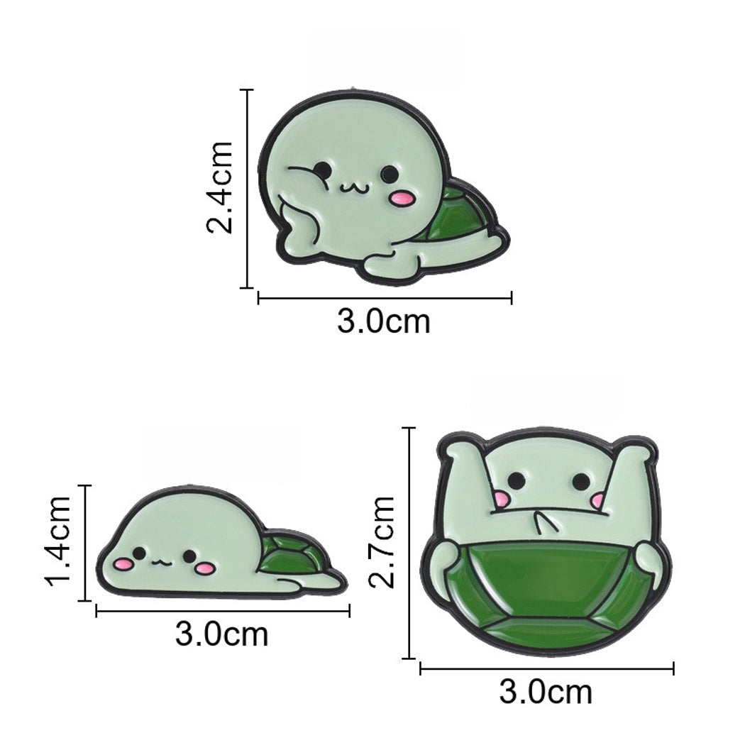 Pinori - Simple Turtle Character Decorative Pin