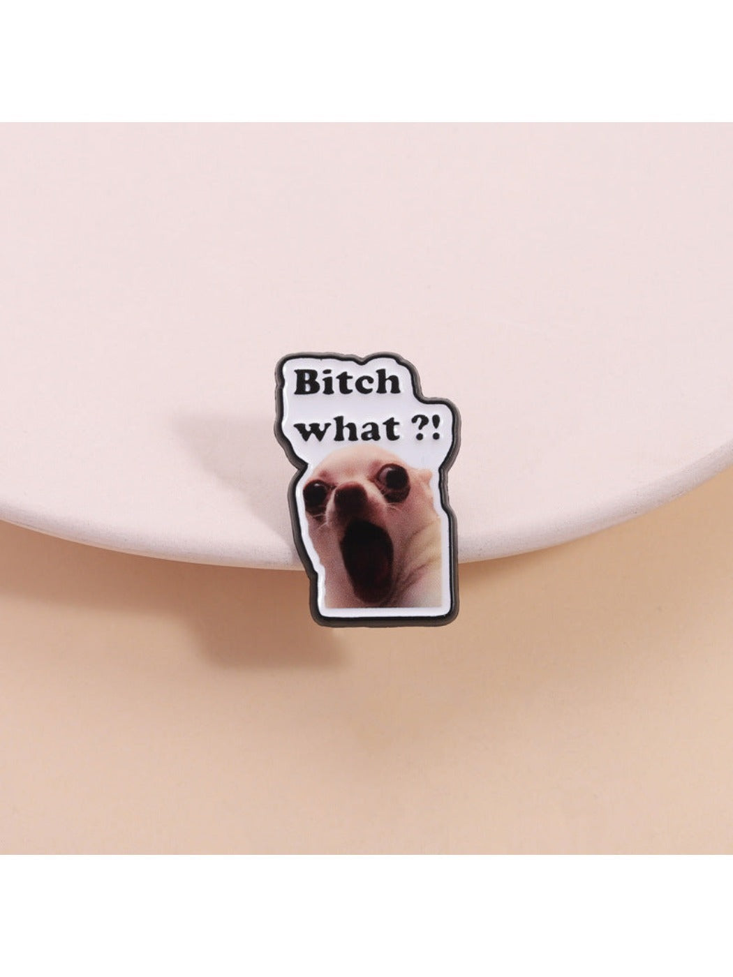 Pinori - Funny Chihuahua Letter Brooch