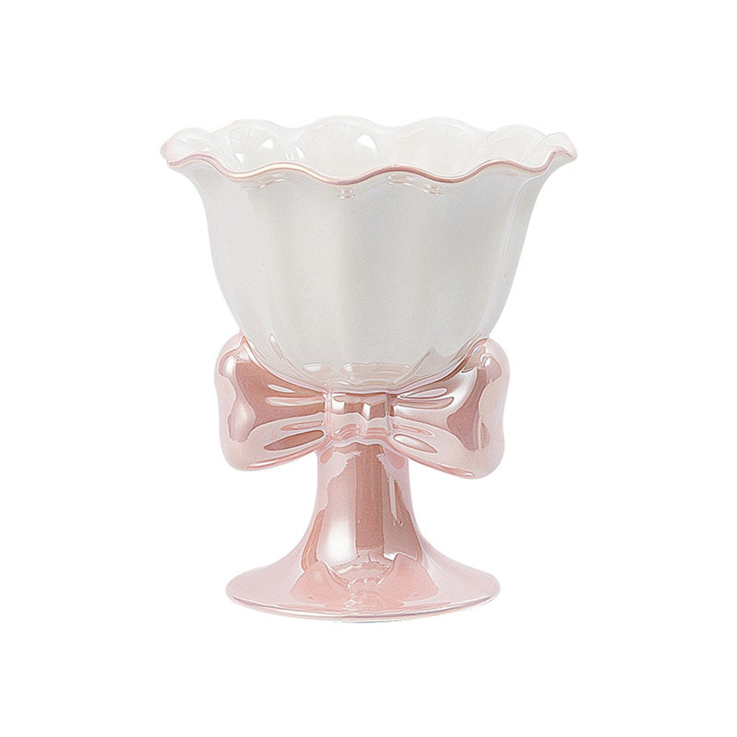 Mivora - Bow Accent Goblet Style Dessert Cup