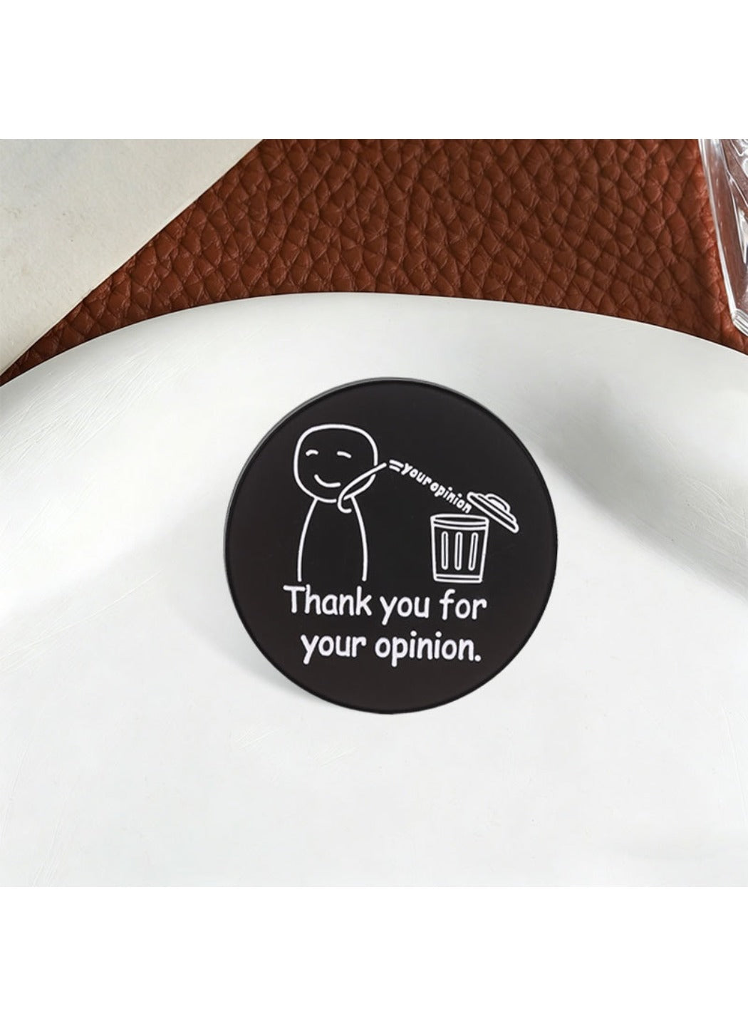 Pinori - Round Brooch Badge, Cute Cartoon Stick Figure Pin