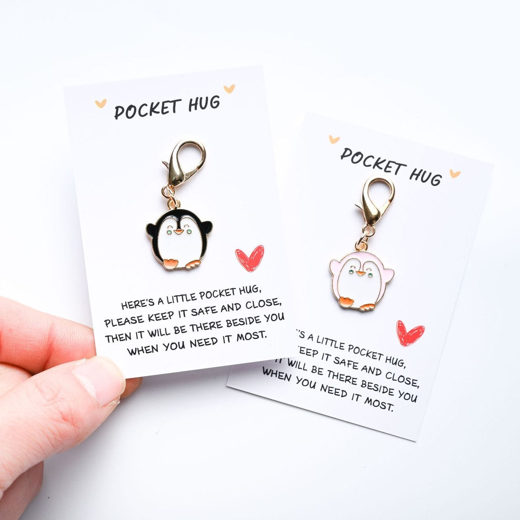 Taphug - Pocket Hug Penguin Charm Keychain
