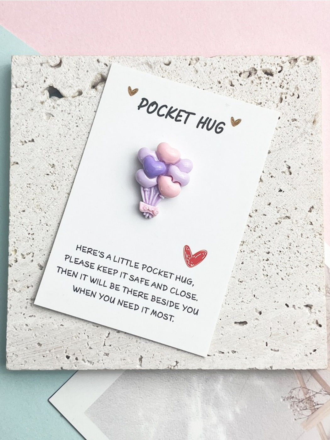 Taphug - Pocket Hug Hot Air Balloon Love pocket hug card and keepsake token view 10
