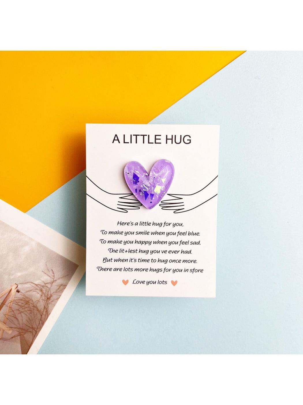 Taphug - Pocket Hug Glitter Heart Gift for Loved Ones