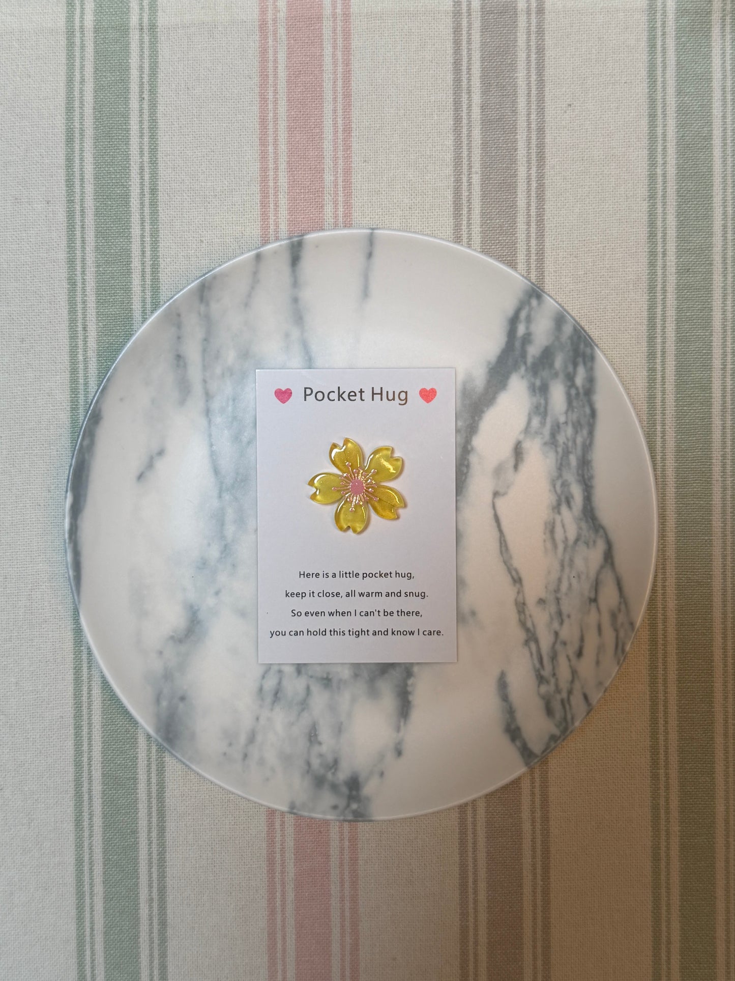 Taphug - Pocket Hug Sakura Flower pocket hug card and keepsake token view 7