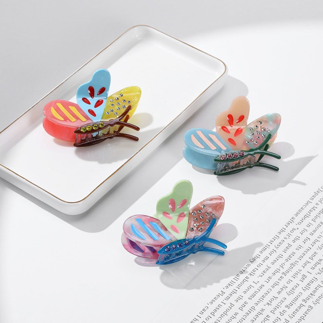 Cico - Butterfly-Shaped Acetate Hair Clip