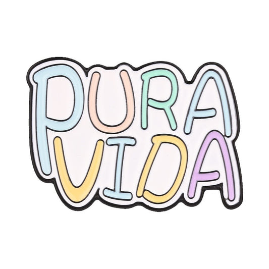 Pinori - Pastel Letter Line Design Decorative Pin
