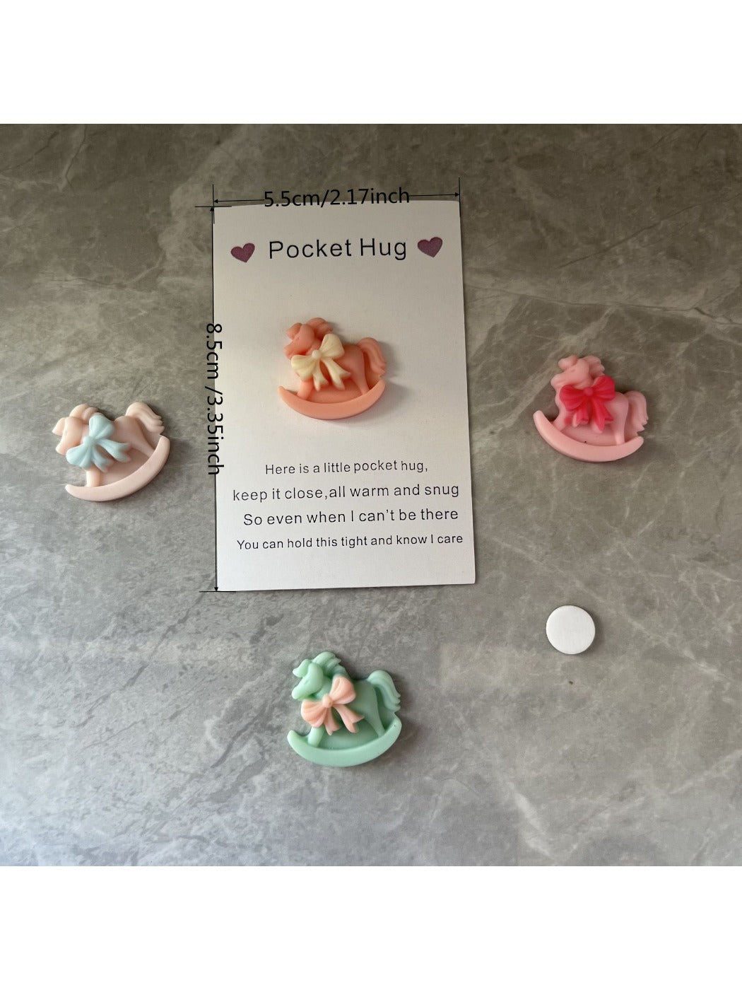 Taphug - Pocket Hug Horse Love Token Gift pocket hug card and keepsake token view 2