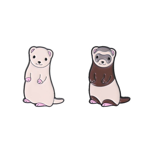 Pinori - Simple Ferret Figure Decorative Pin
