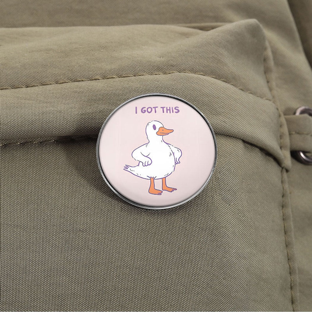 Pinori - Playful Slogan Duck Accent Pin