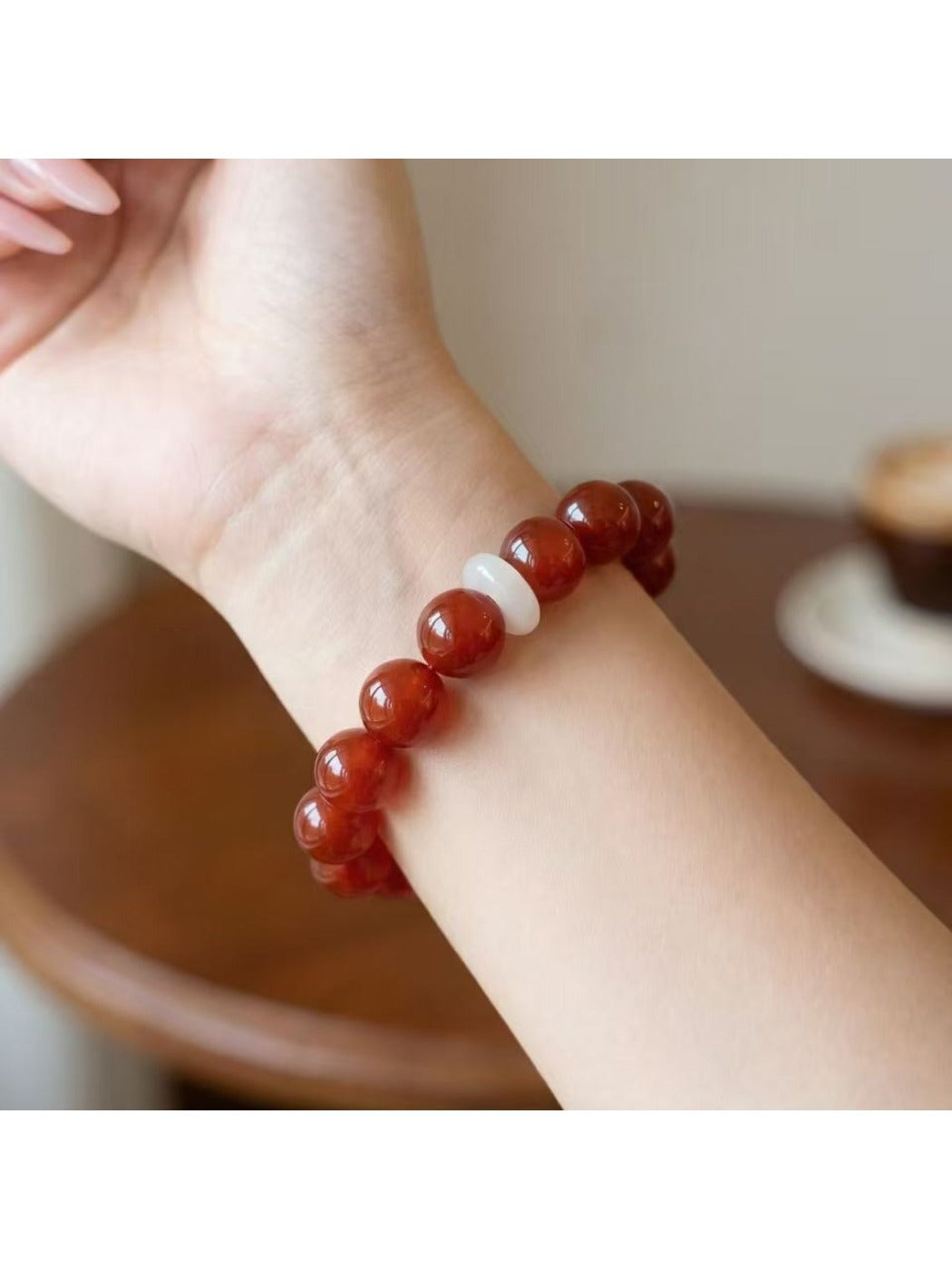 Emora - Red Crystal beaded Bracelet