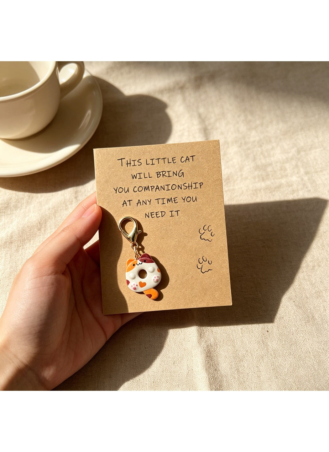 Taphug  - Alloy Pocket Hug Card Cat Keychain