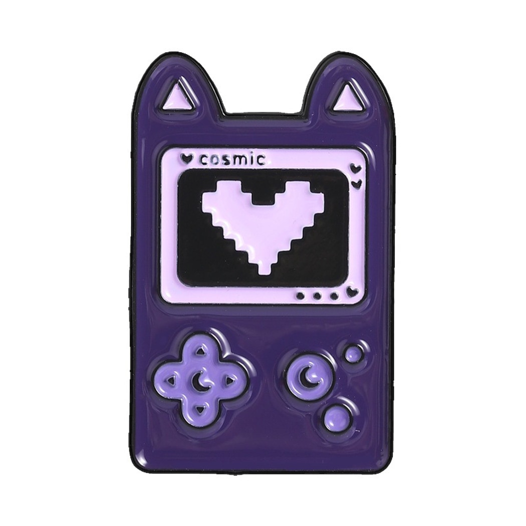 Pinori - Purple Game Console Shaped Brooch