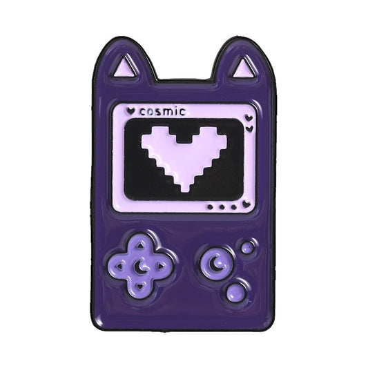 Pinori - Purple Game Console Shaped Brooch