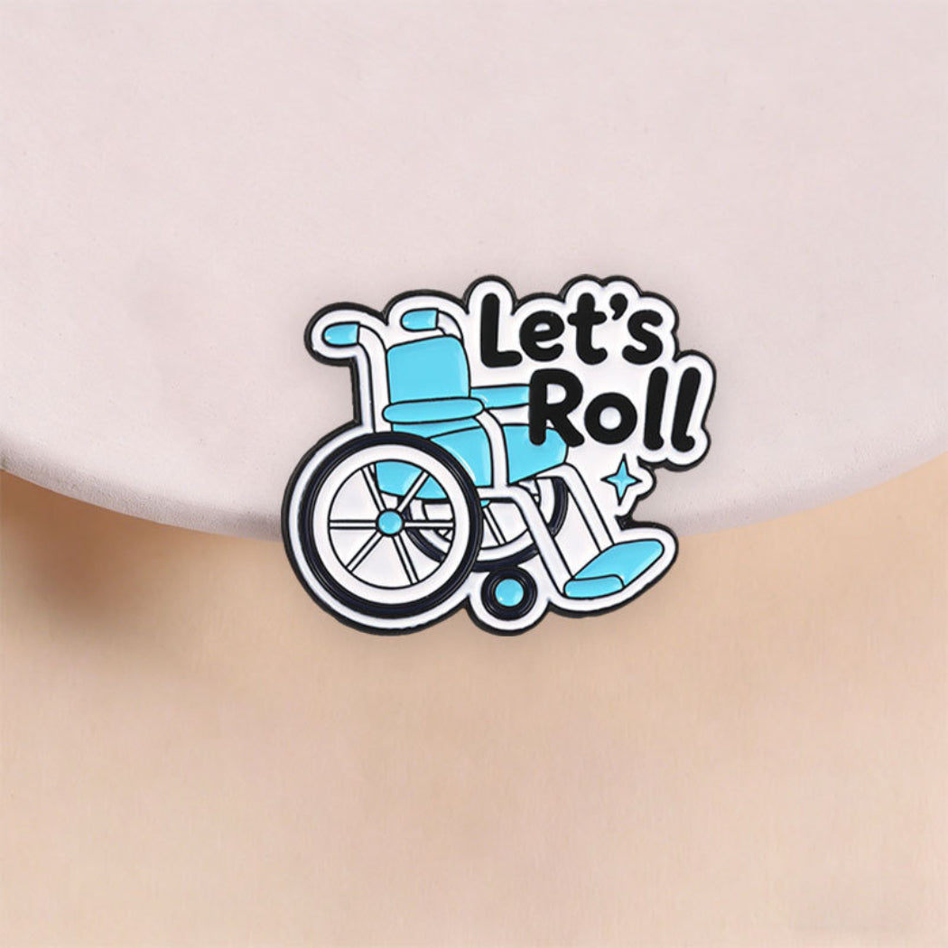Pinori Let's Roll Wheelchair Enamel Pin