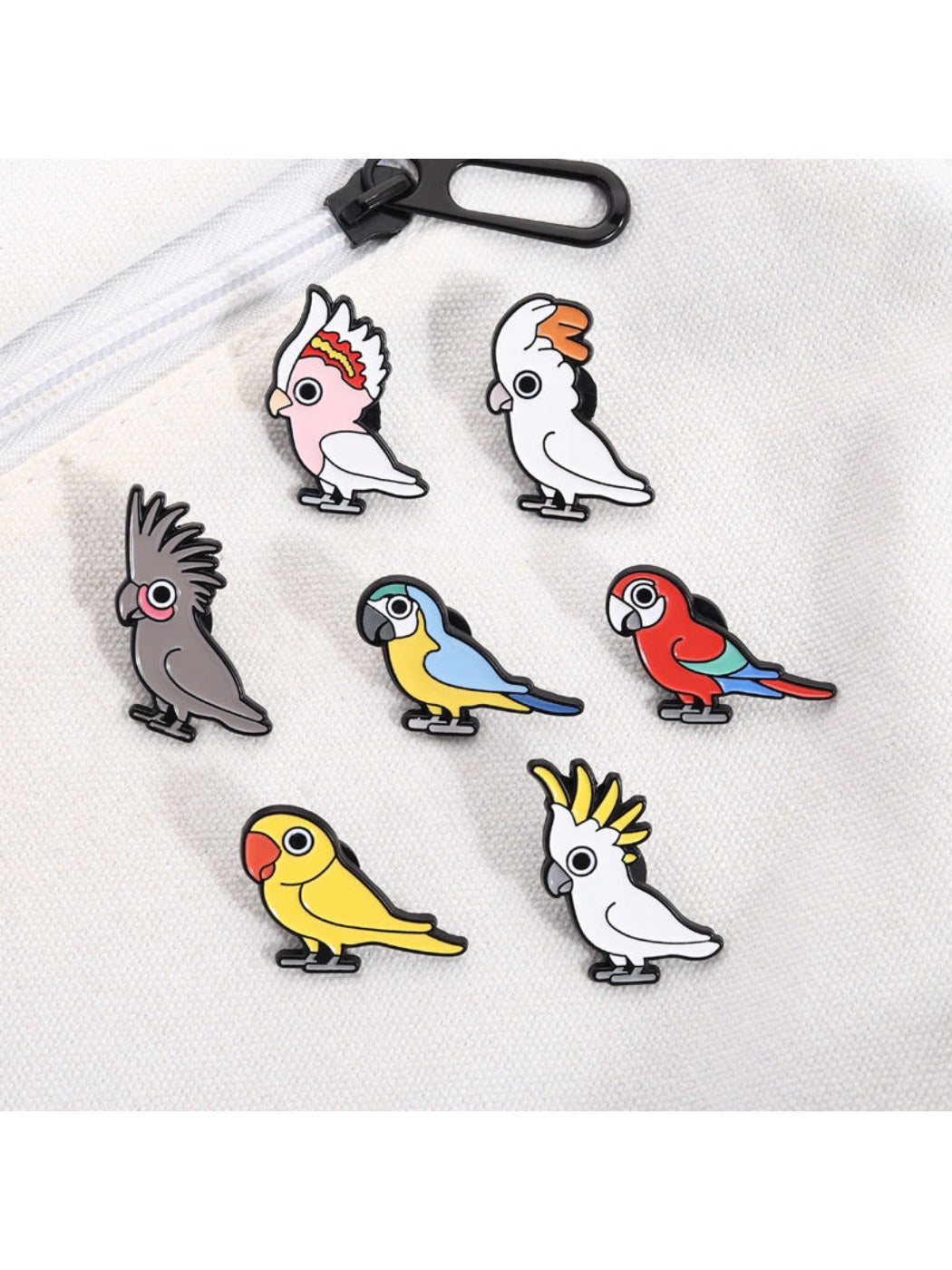 Pinori - Cute Cartoon Parrot Brooch