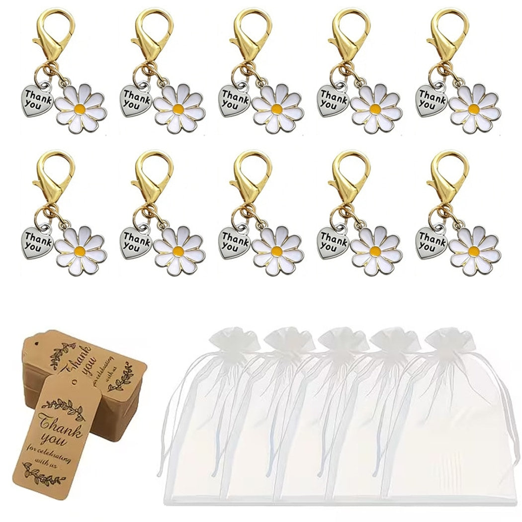 Taphug - Pocket Hug Heart and Daisy Keychain