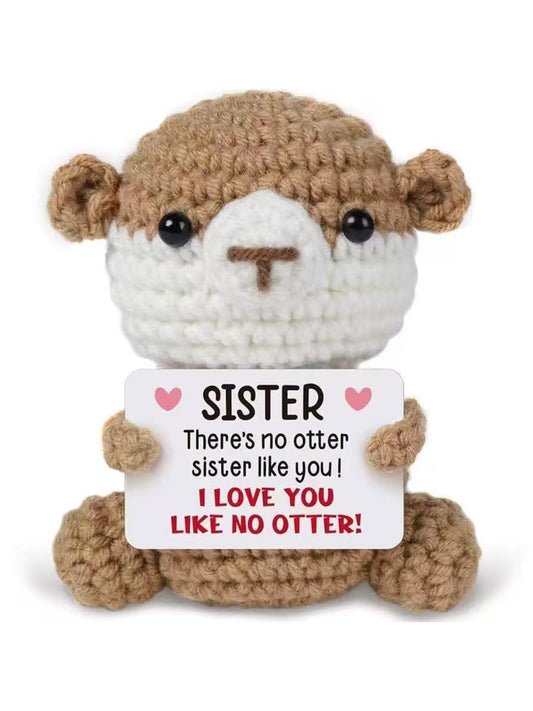 Kovira - Crocheted Otter Hug Emotion Doll