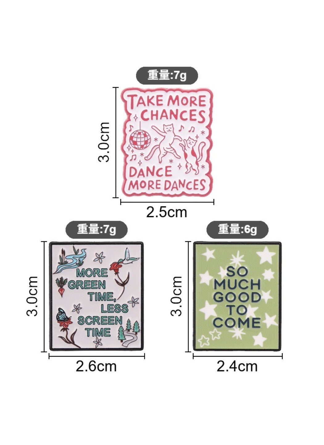 Pinori - Alloy Brooch Badge, Cute Cartoon Dancing Cat