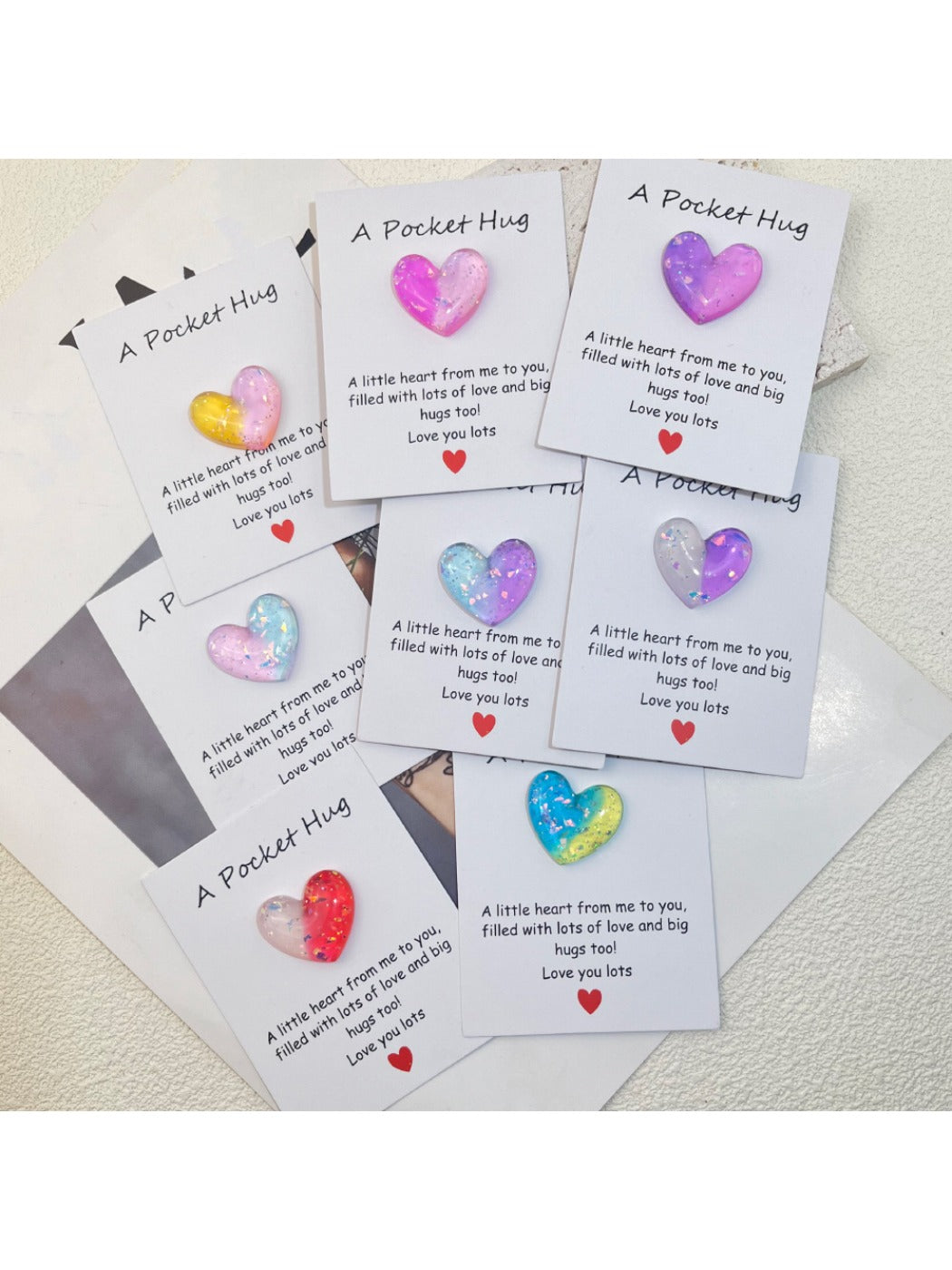 Taphug - Pocket Hug 8 Color Gradient Hearts