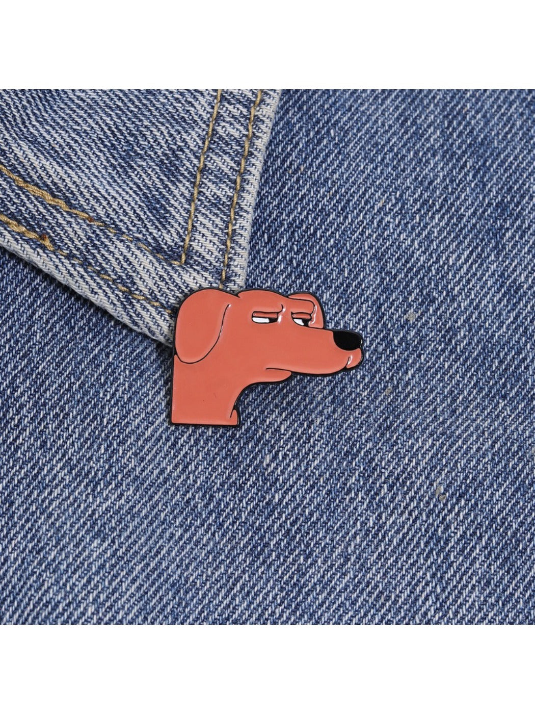 Pinori Funny Winking Dog Brooch novelty pin view 4