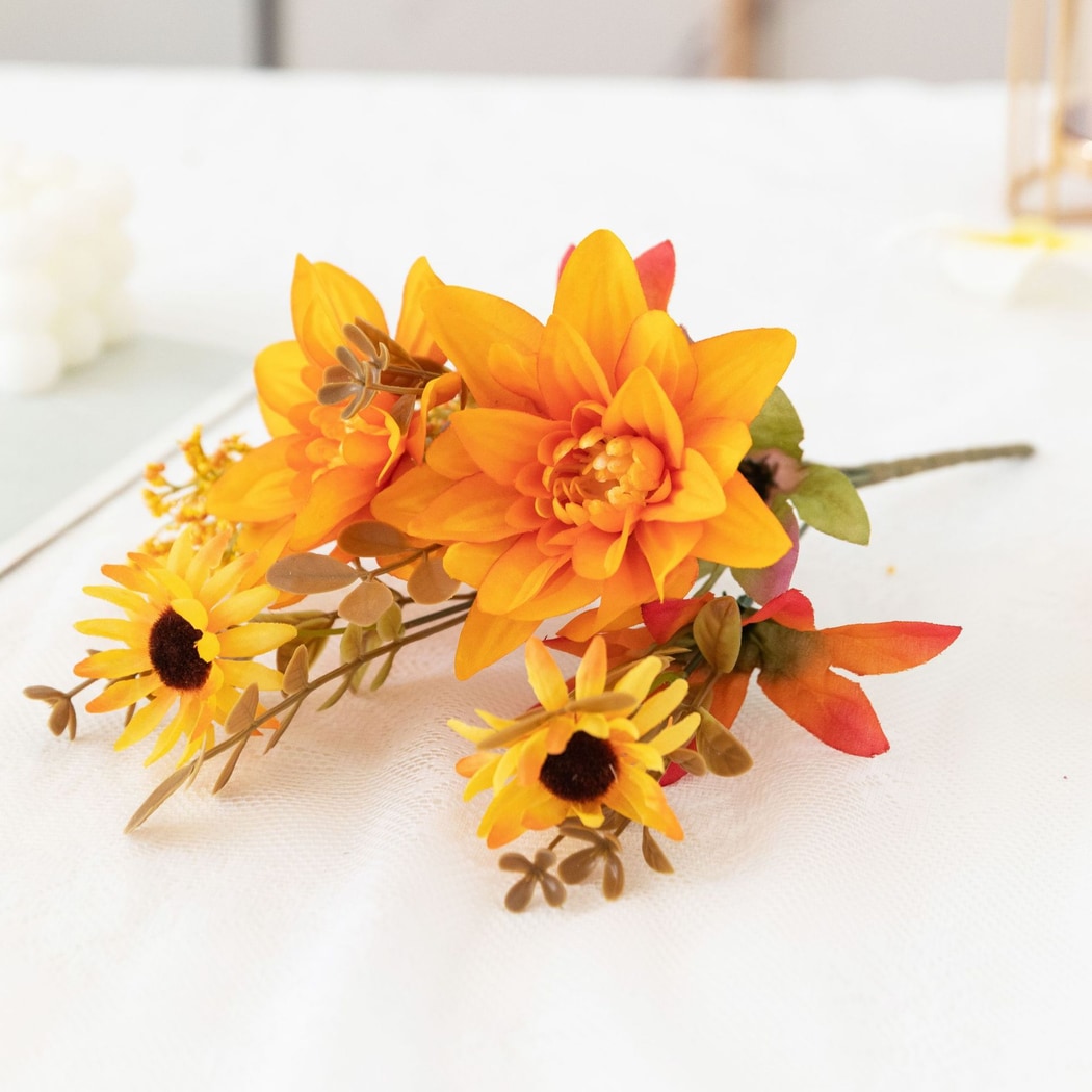 Roselle - Decorative Dahlia Bouquet Artificial Flowers