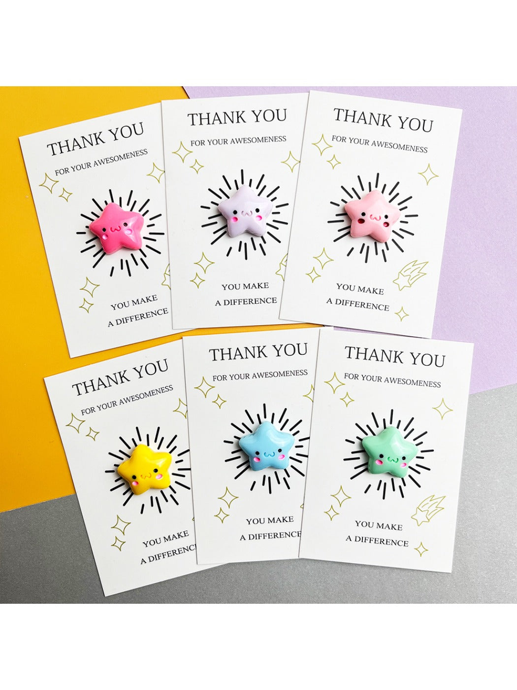 Taphug - Pocket Hug Cute Colorful Star pocket hug card and keepsake token