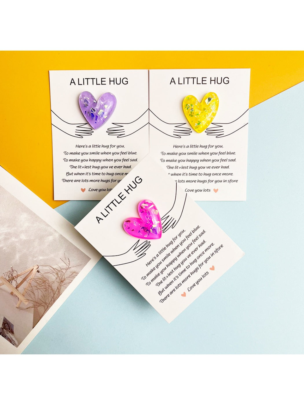 Taphug - Pocket Hug Glitter Heart Gift for Loved Ones
