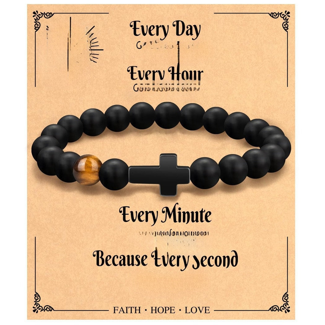 Emora - Simple Geometric Cross Beaded Bracelet