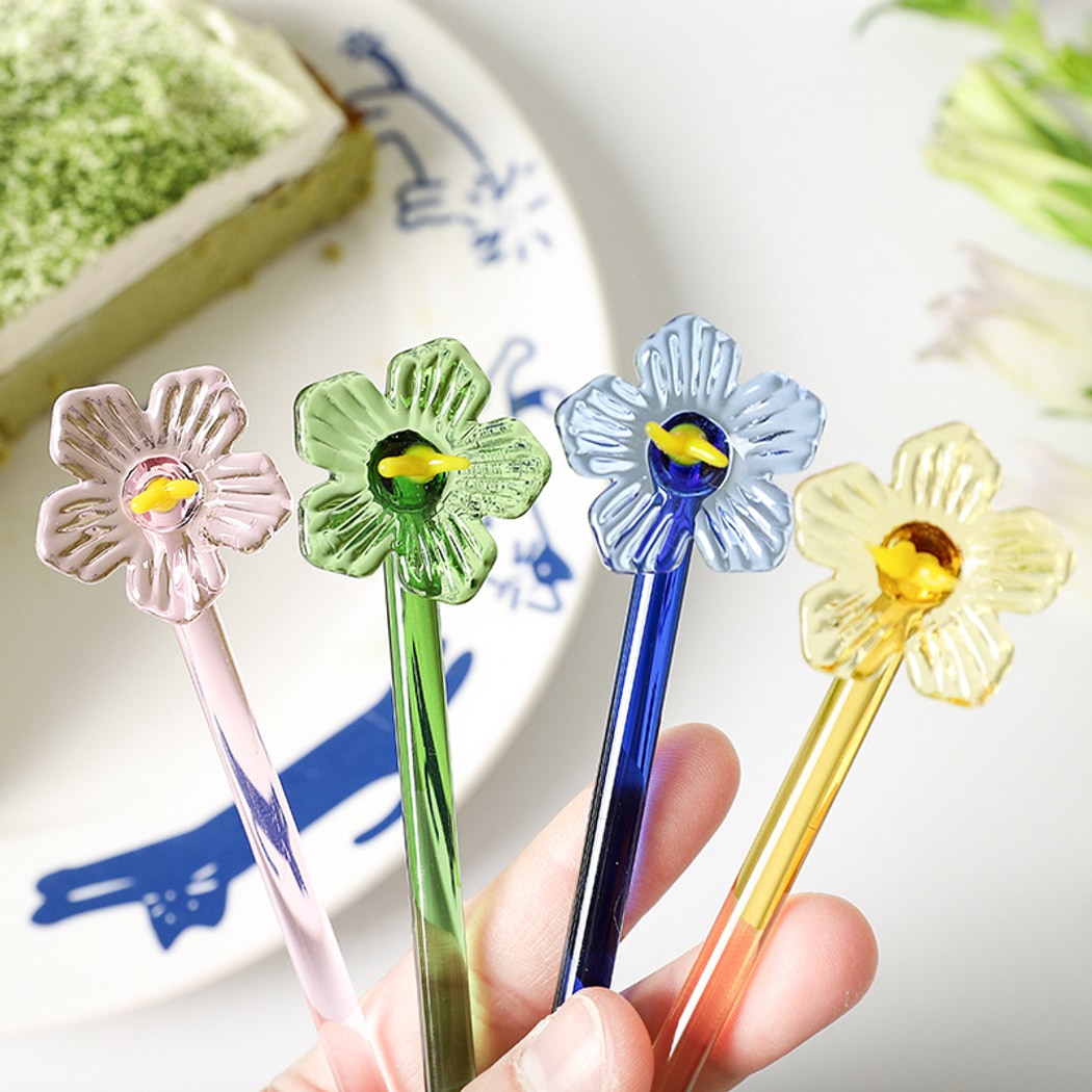 Glasira - Floral Long Handle Stirring Spoon