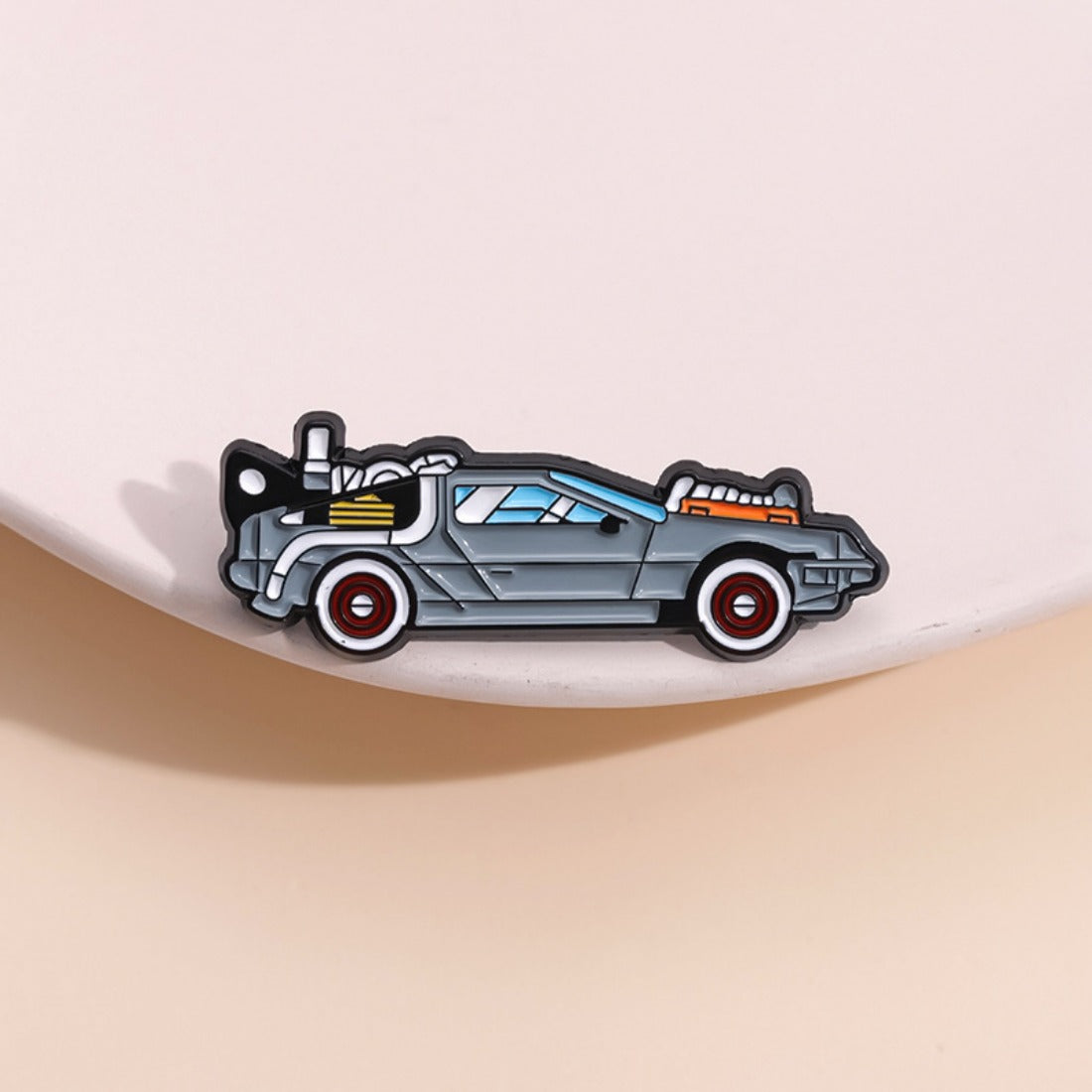 Retro Time Machine Enamel Pin