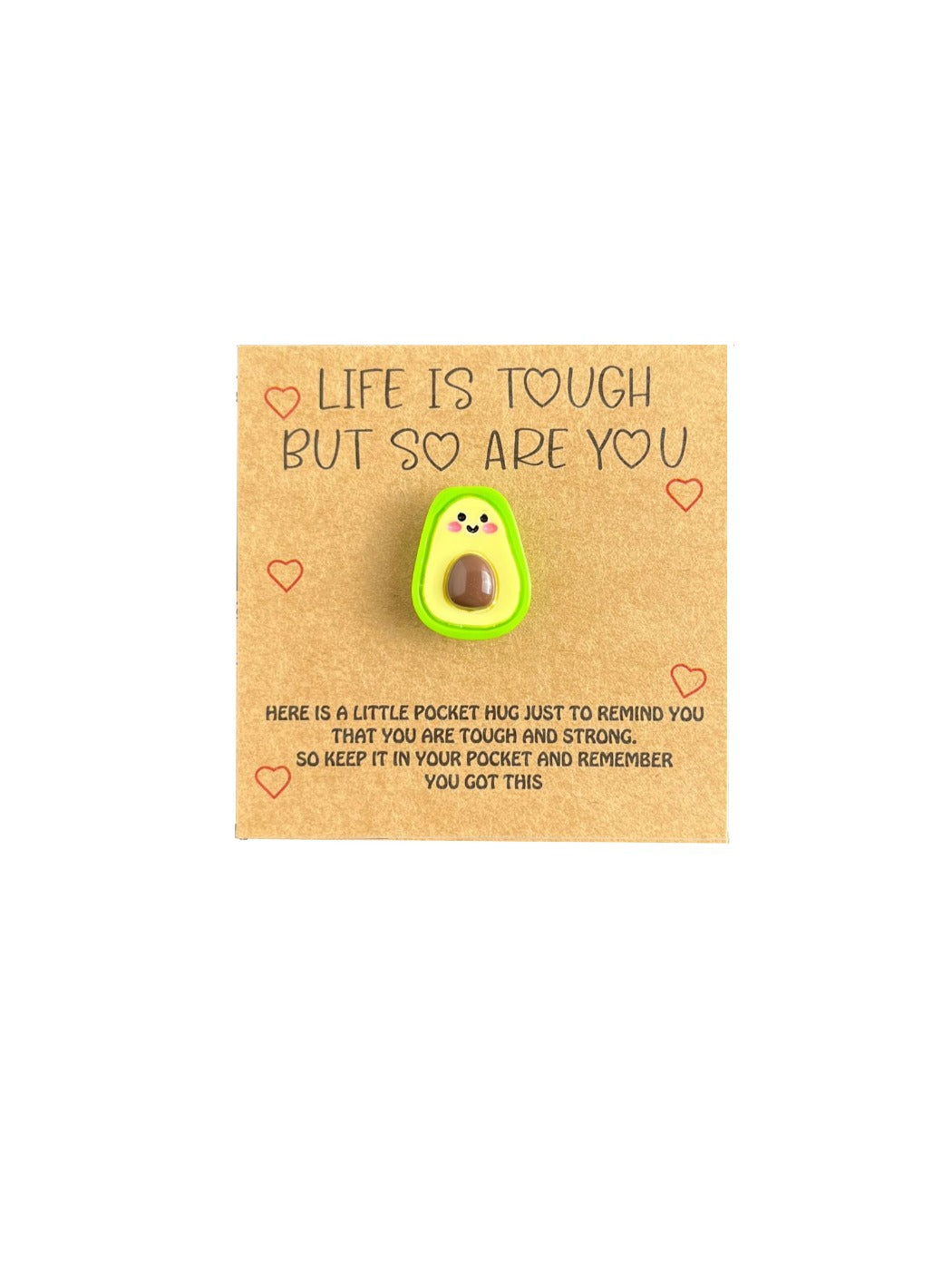 Taphug - Pocket Hug Fruit Avocado pocket hug card and keepsake token view 6