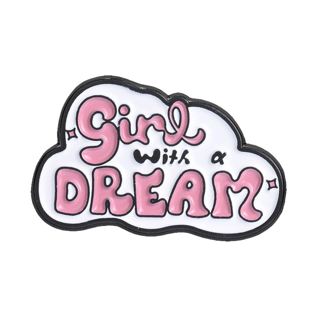 Pinori - Statement English Slogan Letter Brooch Pin
