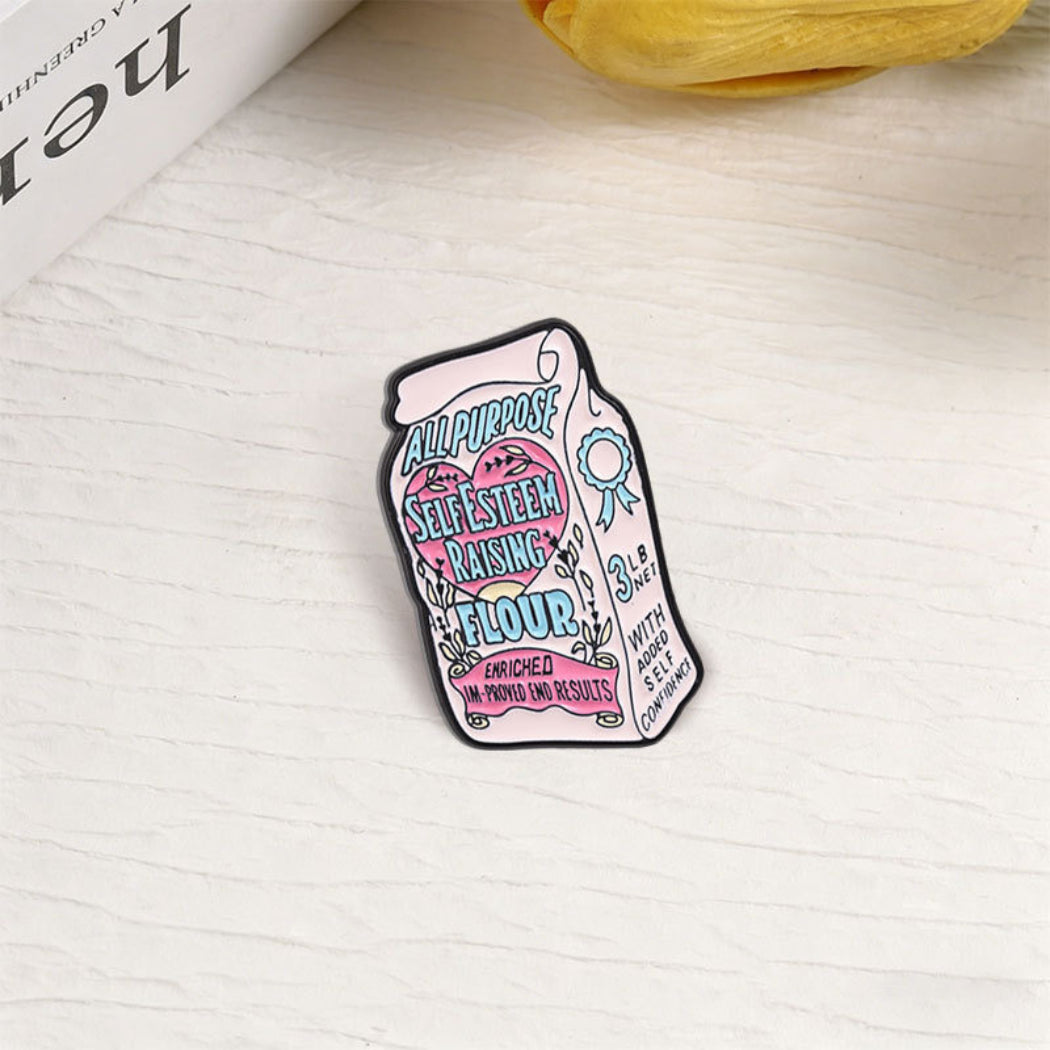Pinori Self Esteem Flour Enamel Pin