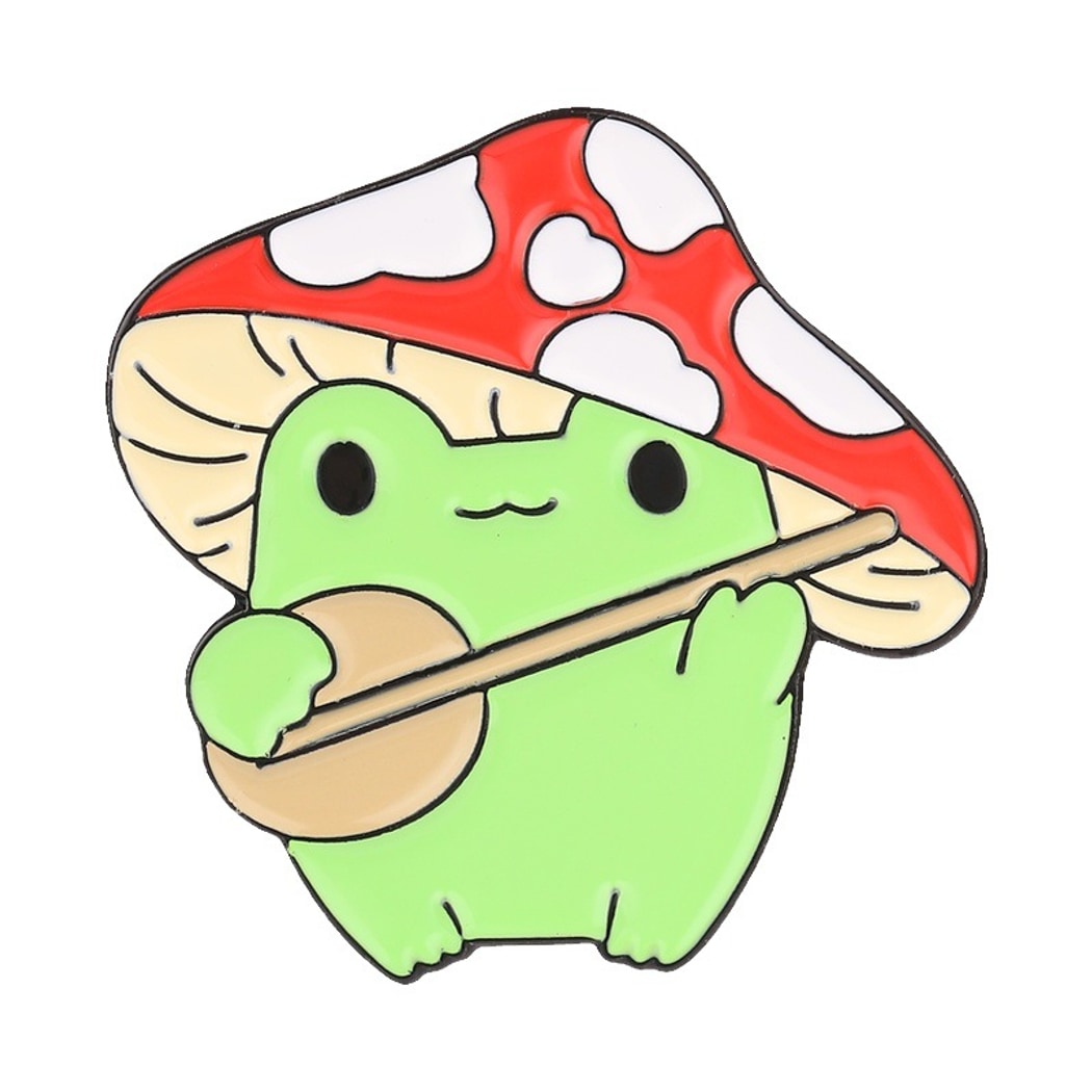 Pinori - Forest Style Mushroom Animal Motif Pin