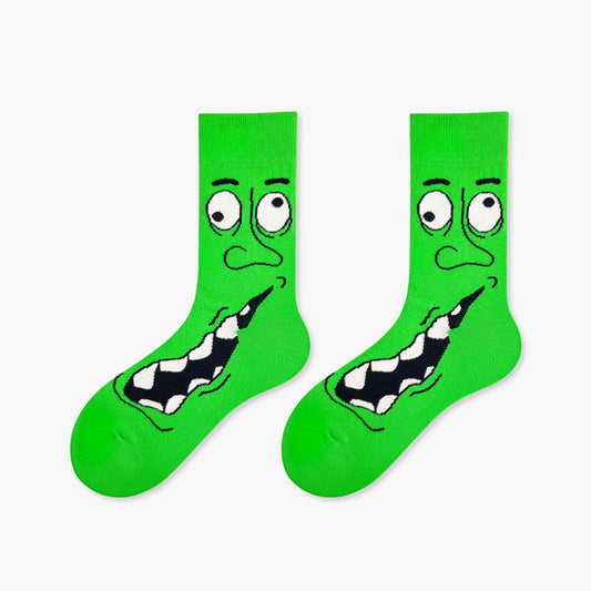 Miski ｜ Crazy Green Character Socks