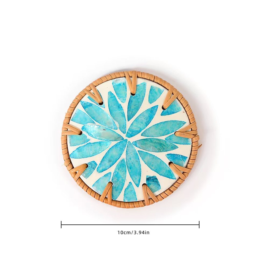 Thimara - Floral Round Tea Table Decorative Coaster