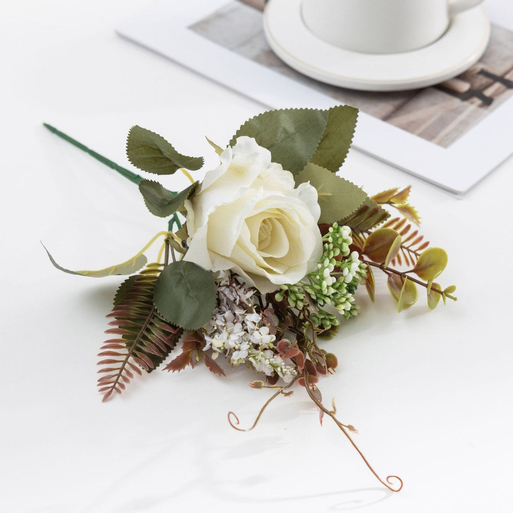 Roselle - Artificial Rose Bouquet Wedding Decor Flowers
