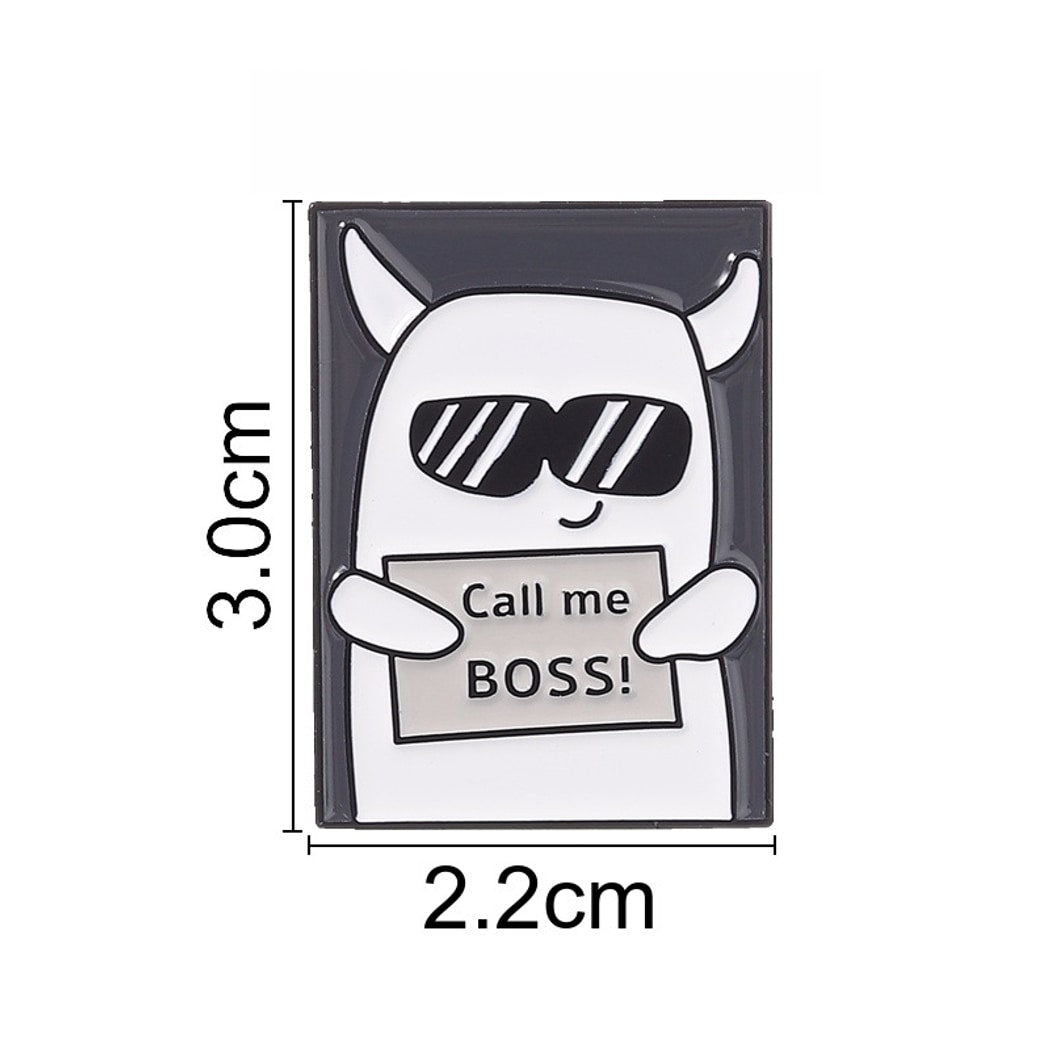 Pinori - Cartoon Boss Bull Decorative Brooch